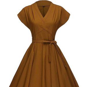 GownTown 1950s Style Stretch Swing Dress